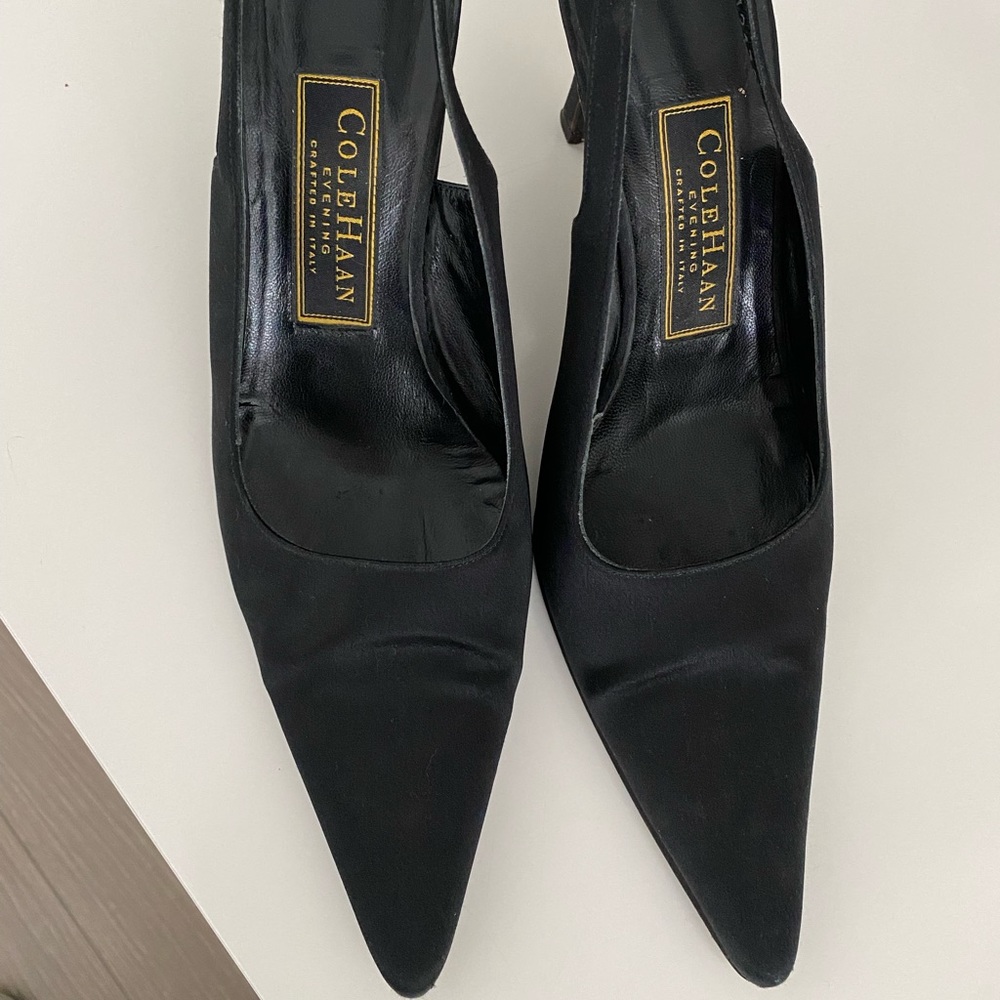 Cole Haan Satin Slingback Heels - Size 7 1/2